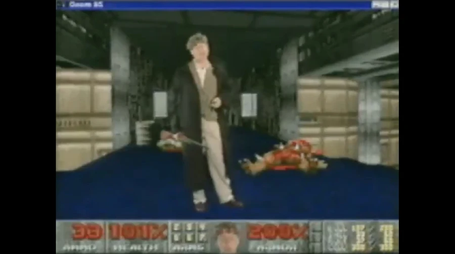 Bill Gates з рушницею рекламує Windows 95 у промо-ролику Doom 1