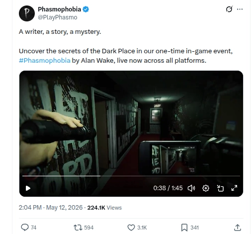 Phasmophobia x Alan Wake: геймплейний трейлер безкоштовного кросовер-івенту 2