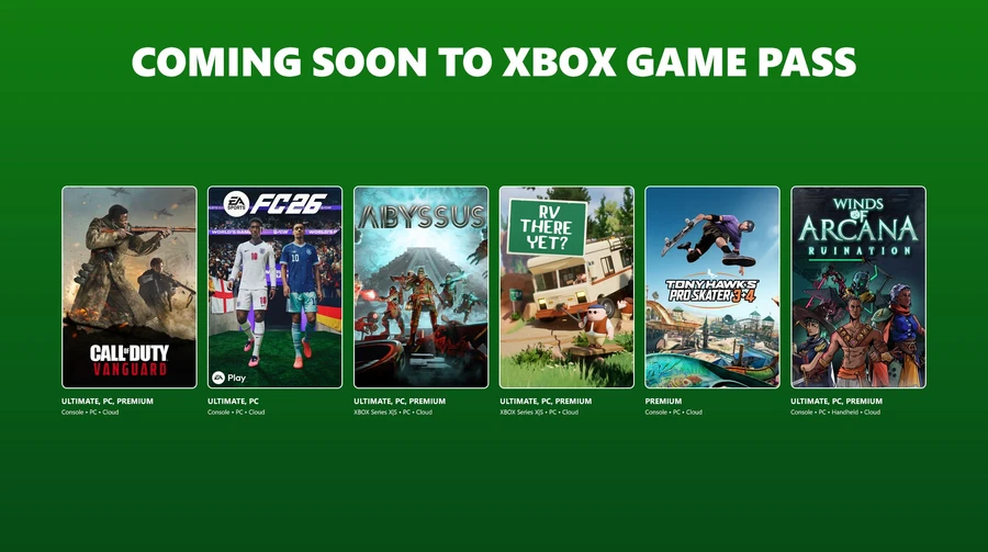 Call of Duty Vanguard та EA Sports FC 26 додадуть у Game Pass у другій половині червня 1