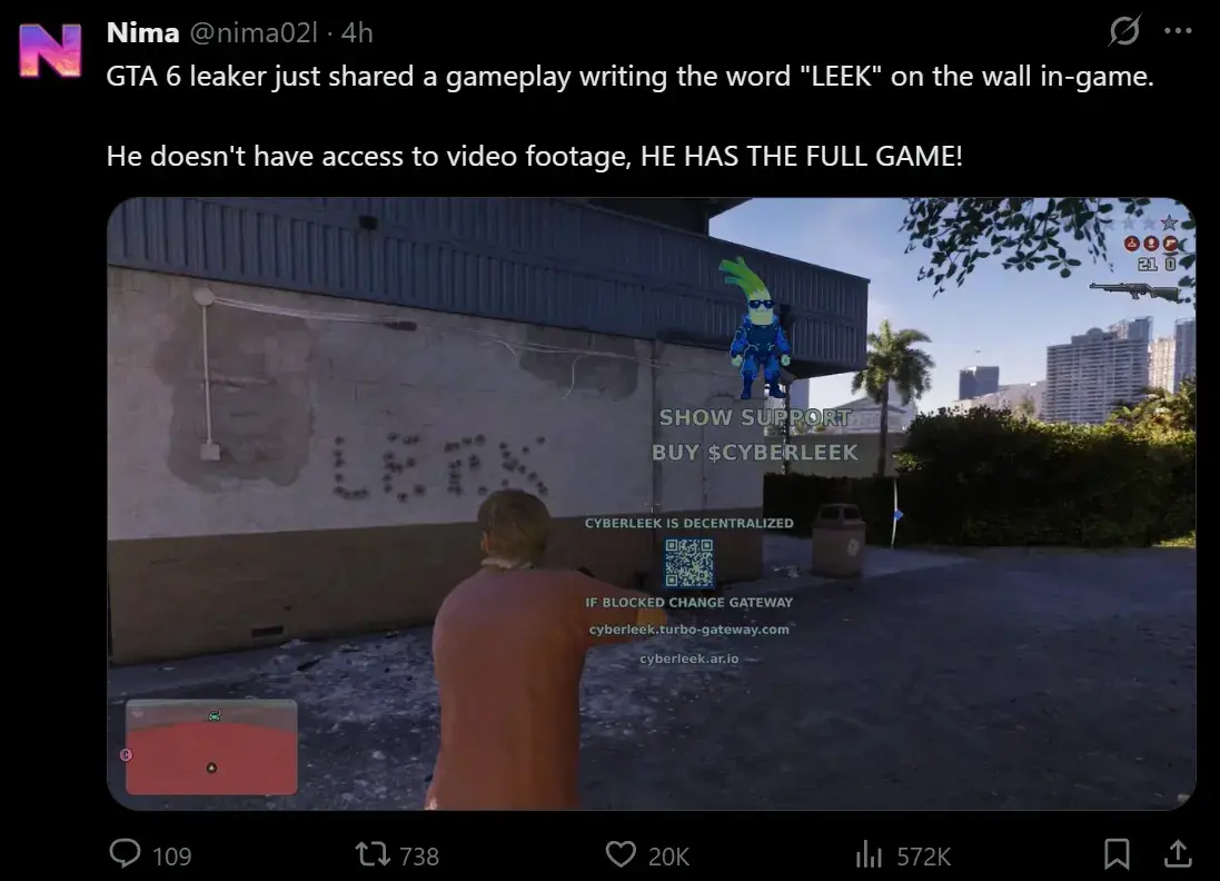 Витік GTA 6: доведено доступ до робочої збірки гри 2